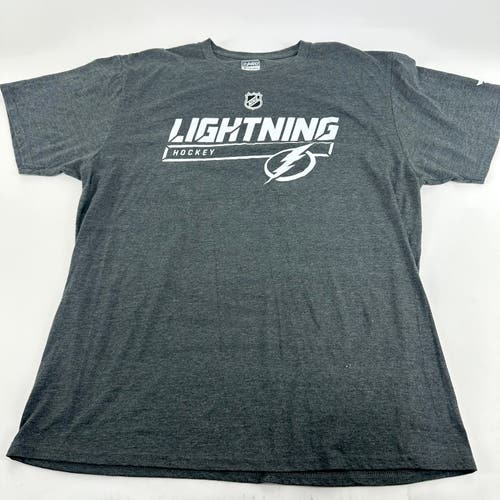 Brand New XL Grey Tampa Bay Lightning Fanatics Short Sleeve Shirt