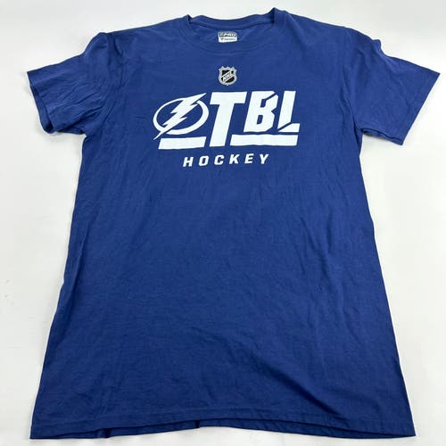 Brand New Blue Tampa Bay Lightning Fanatics Short Sleeve Shirt - Medium