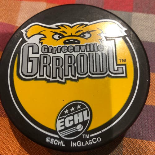 Greenville Grrrowl puck (ECHL)