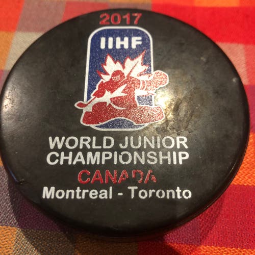 2017 World Junior Championship puck