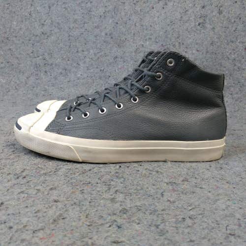 Converse Jack Purcell Mens 10.5 High Top Leather Sneakers Gray White 144373C