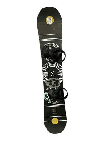 Used Yes Emoticon 146 Cm Men's Snowboard Combo