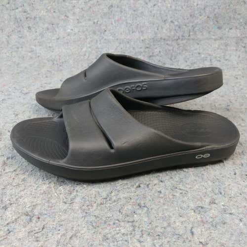 Oofos Ooahh Slides Recovery Sport Sandals Mens 10 Slip On Shoes Black