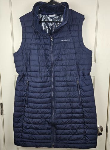 Columbia White Out Omni Heat Insulated Puffer Long Vest Women's Size: XXL