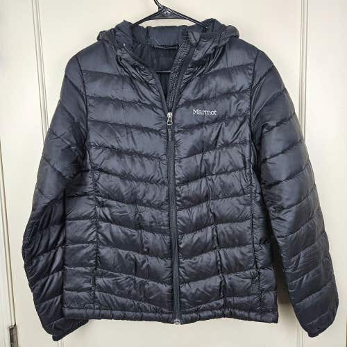 Marmot 700 Fill Down Quilted Puffer Jacket Womens Size: M Black Full Zip