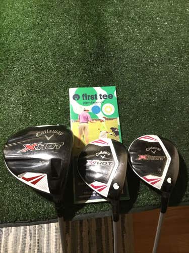 Callaway Ladies XHOT Woods Set (Driver, 3W, 5W) Graphite Project X PXv Shafts