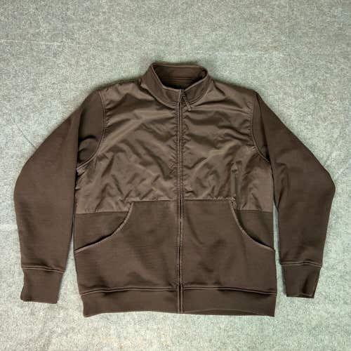 Orvis Mens Jacket Extra Large Brown Sweatshirt Windbreaker Outdoor Softshell Top