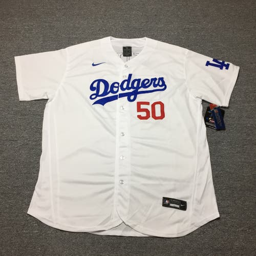 Mookie Betts Los Angeles Dodgers Baseball Jersey White Size 2XL MLB