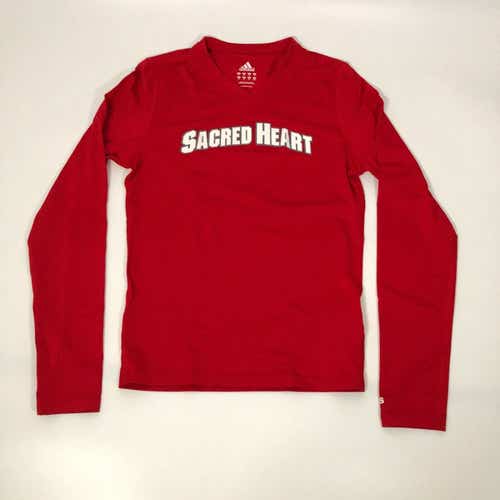 Sacred Heart Pioneers Womens Shirt Medium Red Tee Adidas NCAA Basketball Top