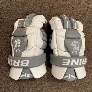 Used Brine RP3 White Large Lacrosse Gloves