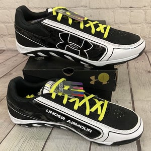 Under Armour Women's Spine Glyde ST CC Baseball Cleats Colors Black White US 12