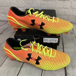 Under Armour Clutchfit Force FG Soccer Cleats Colors Orange Yellow US Size 11.5