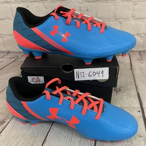 Under Armour SF Flash FG JR Soccer Cleats Colors Capri Blue Black After Fire 5Y