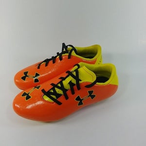 Youth Under Armour Blur Flash JR Soccer Cleats Colors Orange Yellow US Size 3.5
