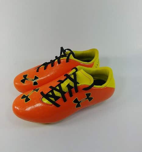 Youth Under Armour Blur Flash JR Soccer Cleats Colors Orange Yellow US Size 3.5