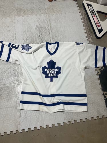 Vintage CCM Terry Martin Maple Leafs Jersey With Fight Strap