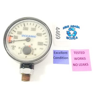 Oceanic 5000 PSI SPG Submersible Pressure Gauge + Thermometer 5,000 Scuba #4469