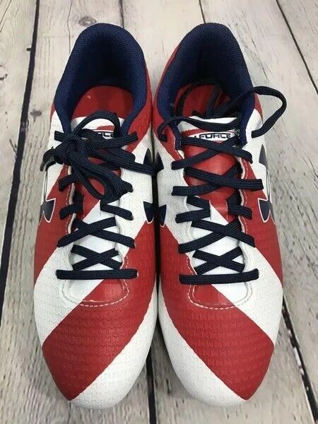 Under Armour Speed Force FG Junior Cleats Colors USA Red White Blue US Size 4.5Y