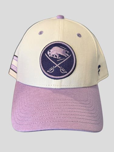 NHL Zemgus Girgensons #28 Buffalo Sabres Team Issued / Used Hockey Fights Cancer Hat