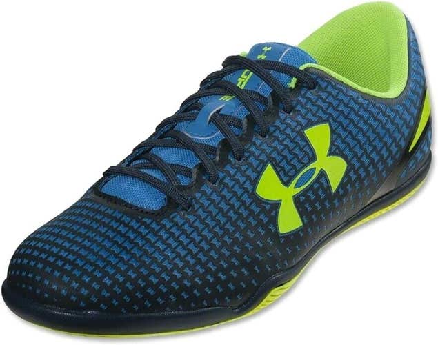 Under Armour  Speed Force III Indoor Soccer Shoes Electric Blue Yellow US 8.5