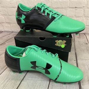 Under Armour Spotlight BL FG Men's Soccer Cleats Color Black Viper Green 9.5