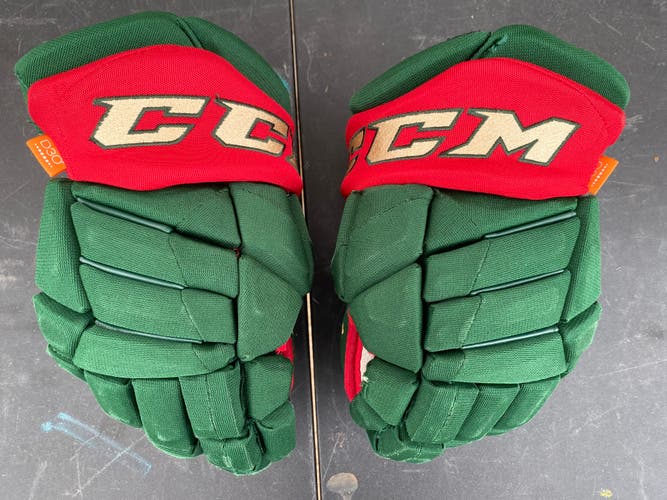 CCM JetSpeed FT1 Pro Stock Hockey Gloves 13" Green WILD 3634