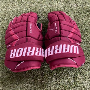 Red Used Senior Warrior Alpha Classic Pro Gloves 15"