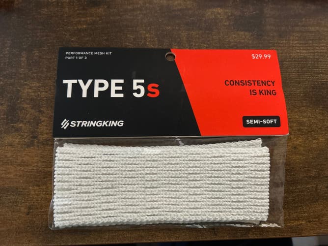 New StringKing Type 5s Semi Soft Lax Lacrosse Mesh New In Package