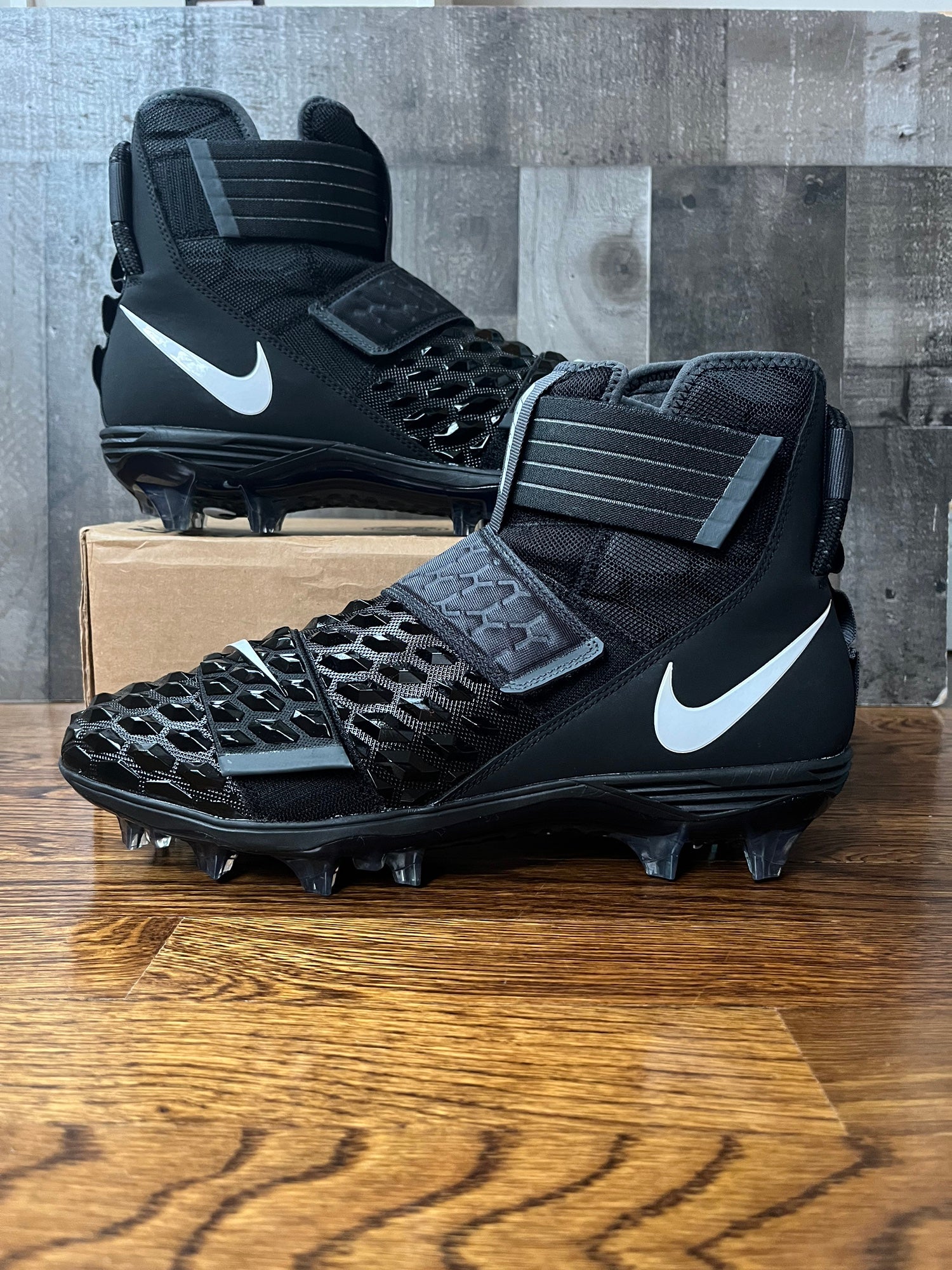 Nike Force Savage Elite 2 Mens Football Cleats Black White AH3999-001 High Top Nike Force Savage Elite 2 Black White Football Cleats Men main image 2