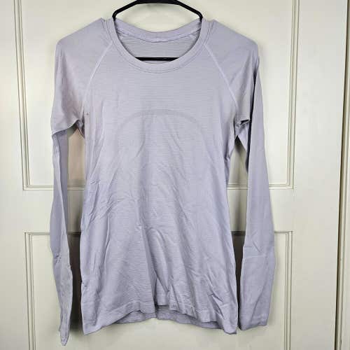 LULULEMON Run Swiftly Long Sleeve Active Shirt Womens Size: 8 Lavender Gym Run
