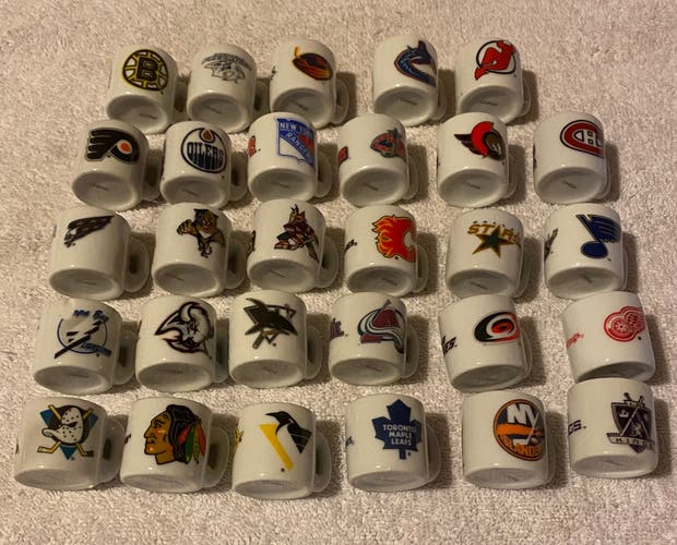 NHL Hockey 29 Miniature Coffee Mug Collectible Set