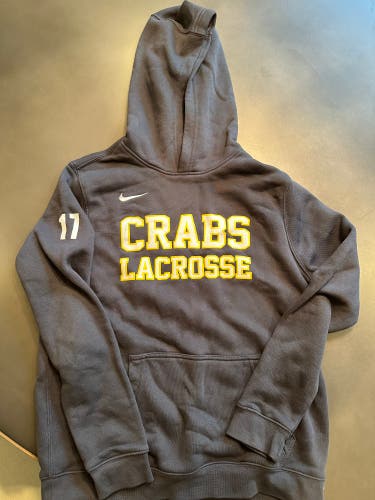 Crabs Lacrosse Hoodie #17 on Sleeve - YXL