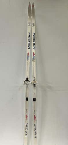 Used Fischer 215 Cm Crown 75 Mm Bnd 215 Cm Men's Cross Country Ski Combo