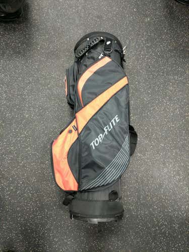 Used Top Flite Black Orange Golf Cart Bags