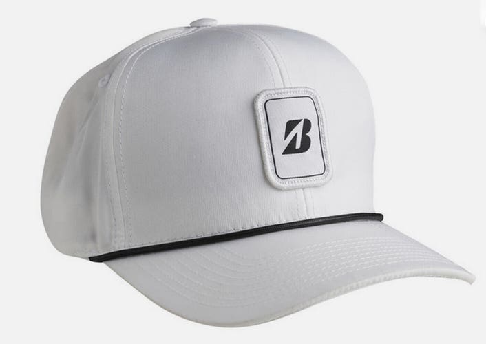 NEW Bridgestone Rope Collection White Adjustable Snapback Golf Hat/Cap