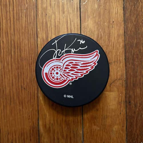 Joe Kocur Autographed Hockey Puck Detroit Red Wings NHL Signed