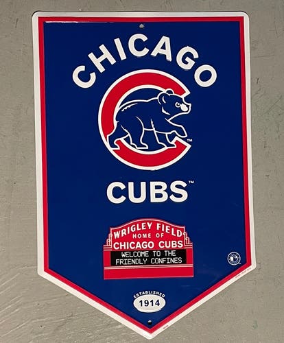 Chicago Cubs Wrigley Field Decorative Fan Sign
