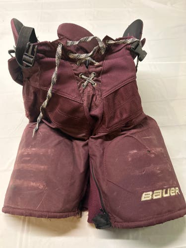 Used Bauer Supreme Sr. Large Hockey Pants Maroon