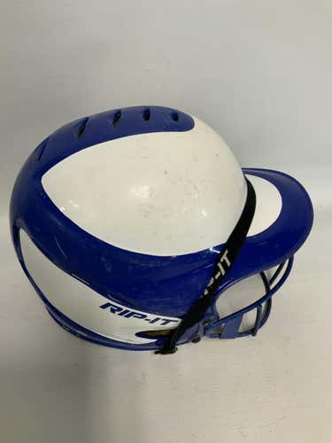 Used Rip-it Blue White S M Baseball And Softball Helmets