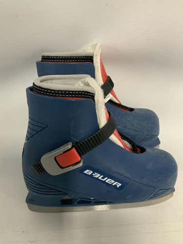 Used Bauer Blue Youth 10.0 Ice Hockey Skates