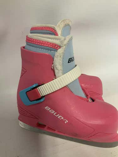 Used Bauer Bauer Pink Starburst Adjustable Ice Hockey Skates