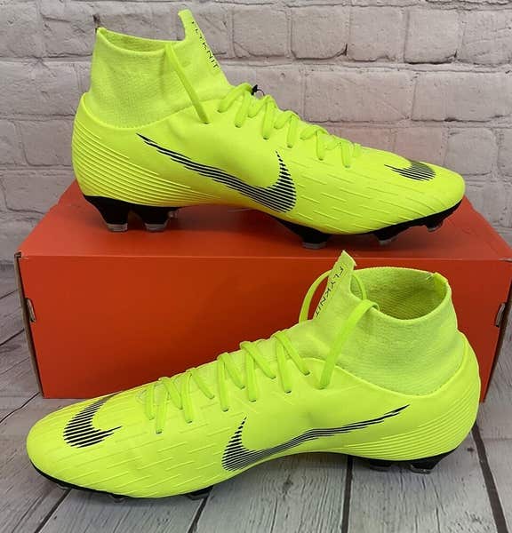 Nike Unisex Superfly 6 Pro FG Soccer Cleats Volt Yellow Black