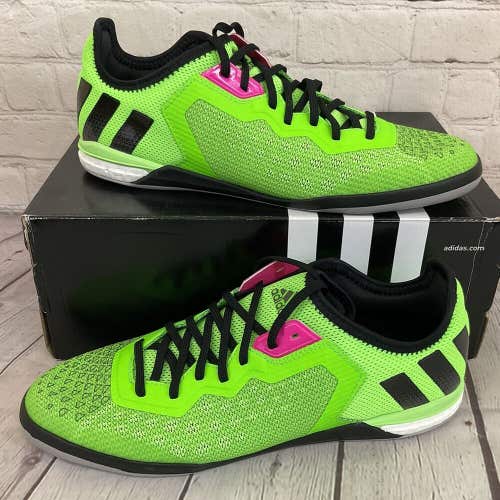 Adidas Ace 16.1 Court Men's Indoor Soccer Shoes Solar Green Black Pink Size 10.5