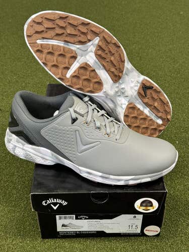 Men's Callaway Monterey SL Spikeless Golf Shoes Size 11.5 CG223GRC Grey/Charcoal