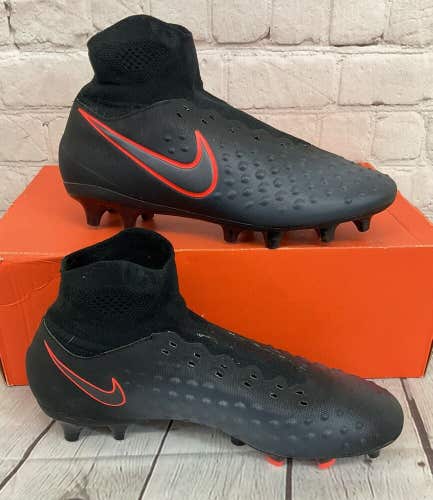 Nike JR Magista Obra II FG Boys Soccer Cleats Black Total Crimson US Size 5.5Y