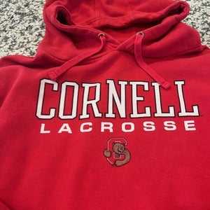 Cornell lacrosse team hoodie red L large mens