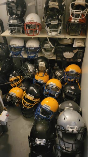 200 Expired/Used Football Helmets (Bundles of 5, different models and colors)