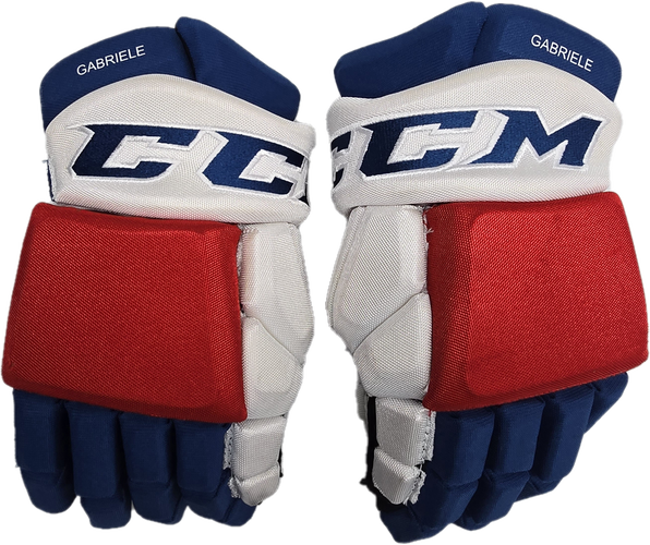 CCM HGSTPP PRO STOCK HOCKEY GLOVES 14" WOLFPACK AHL USED GABRIELE(12140)