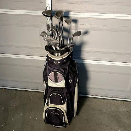 Tommy Armour and Adams Golf Mens Right Handed Complete Golf Club Set