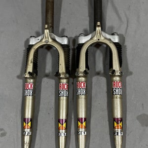 (2) Vintage Rockshox Mag 21 26" QR Rim Brake Suspension Forks 160/180mm 1-1/8"